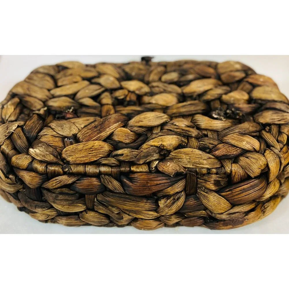 Expresso Water Hyacinth Woven Oval Basket 11